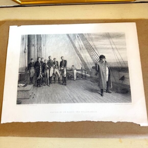 "Napoleon on Board the Bellerophon" engraved by Armytage after Orchardson 1880s - Picture 1 of 6